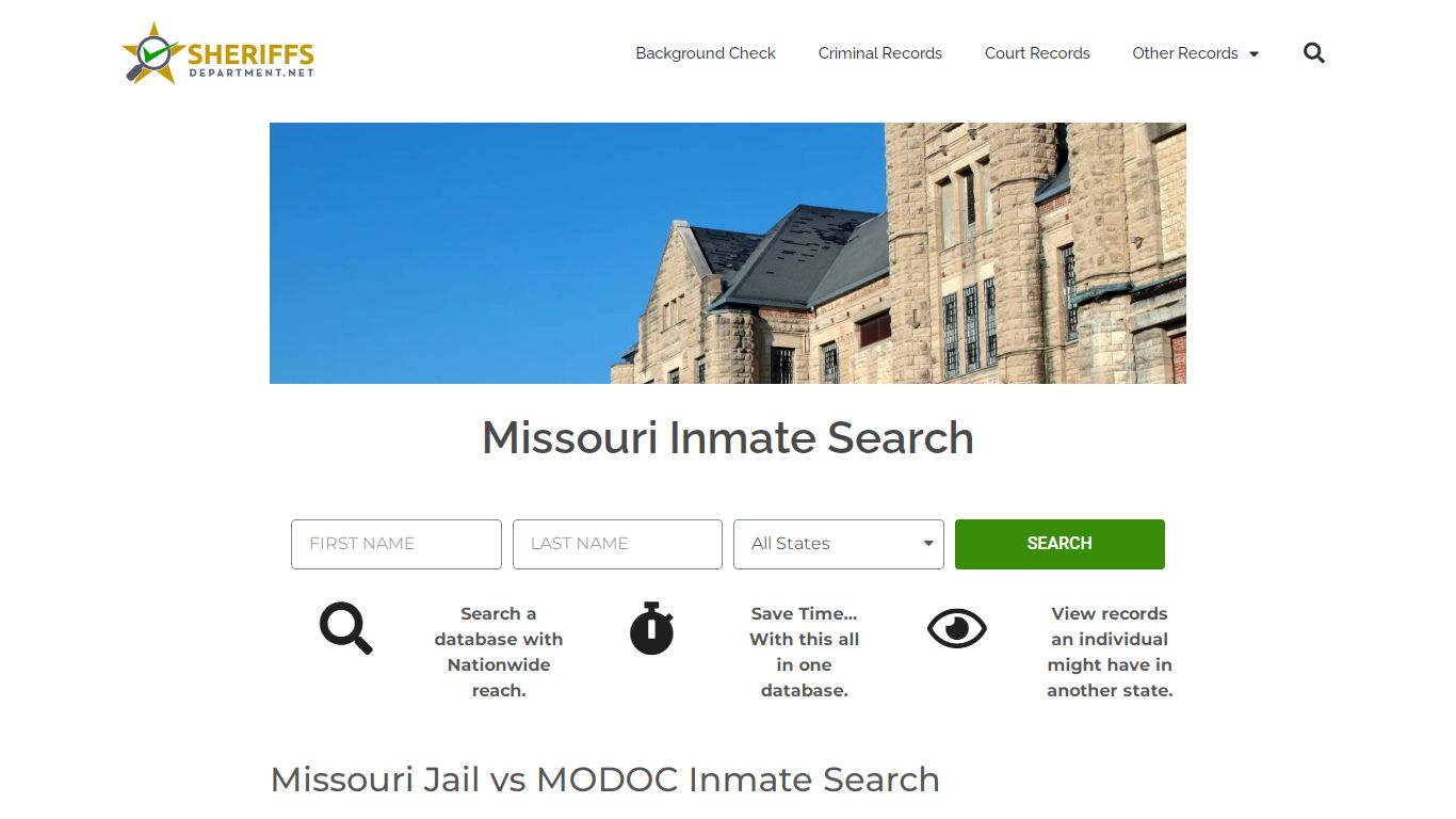 Missouri Inmate Search: Lookup MODOC Prison and County ...